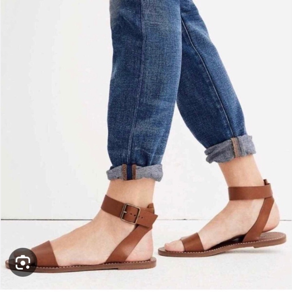 Madewell Boardwalk Brown Leather Sandals